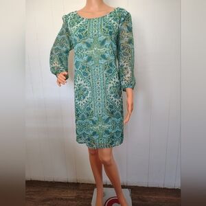 Ana  A New Approach Green Patterned Dress Size L